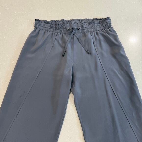 Inclán Studio Silk Split Leg Culottes Pants Gray Small - Picture 2 of 8